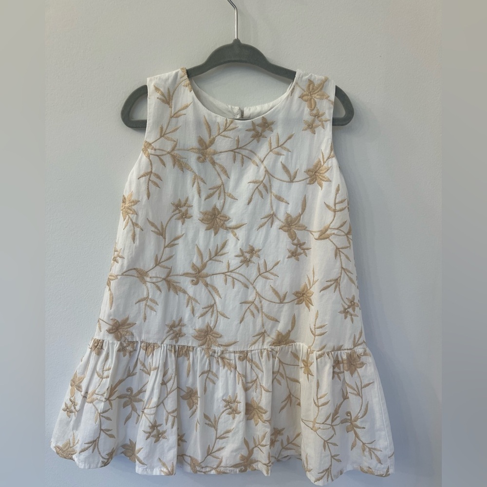 Bognar and PiccoloniCharming Kids Dress with Gold Floral Design
